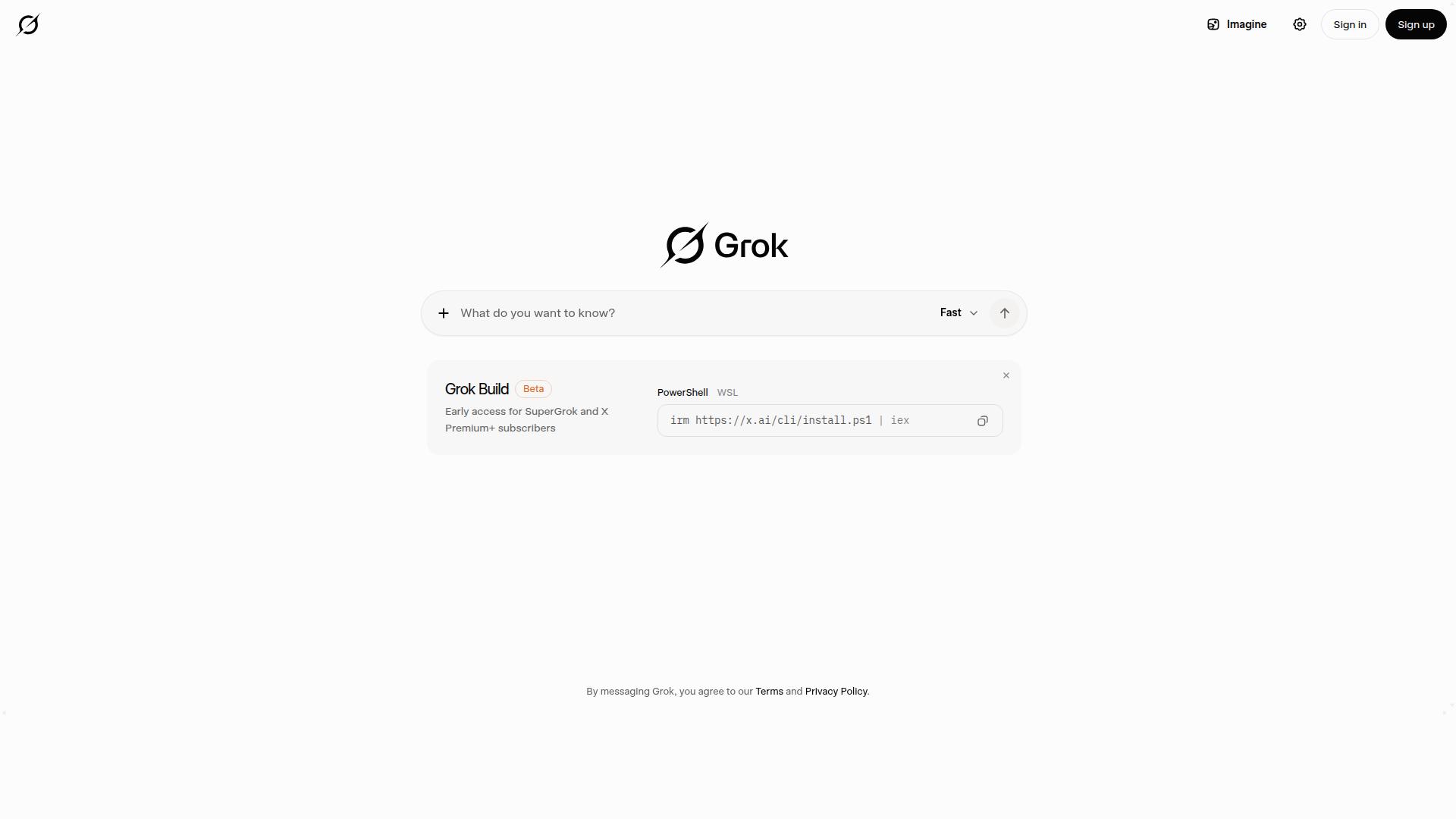 Grok website