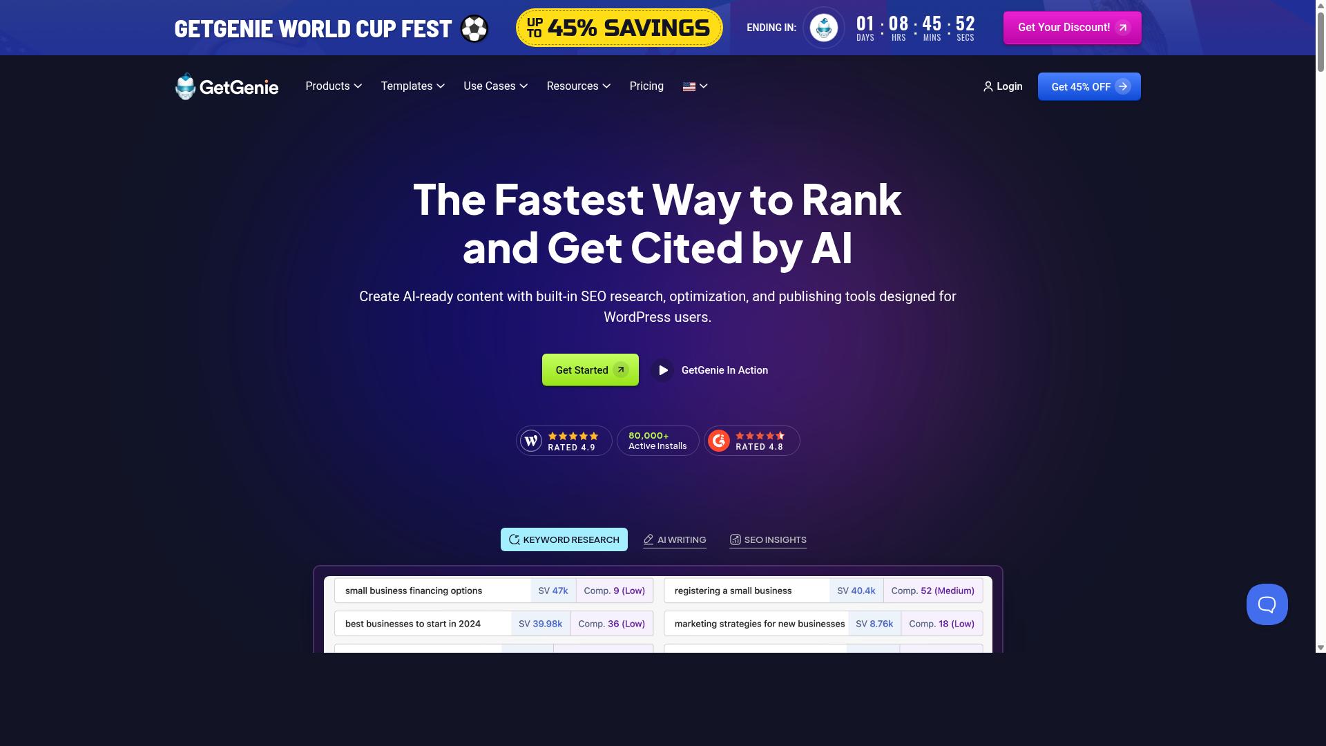 GetGenie website